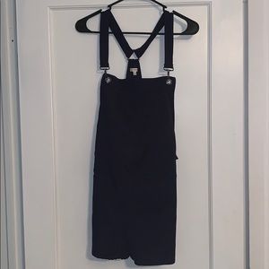 navy overall romper